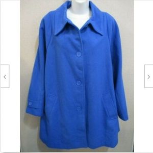 Woman Within Classic Wool Blend Coat Plus Size 20W